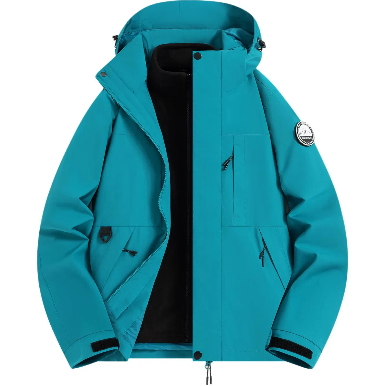 Детский ветрозащитный плащ с капюшоном, модель Windbreaker Jackets, JEEP SPIRIT, Turquoise Blue