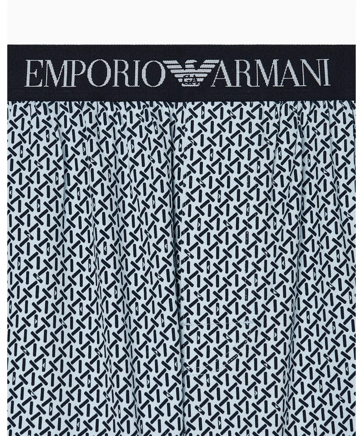 Мужские трусы с принтом Pattern Mix Print EMPORIO ARMANI, Light Blue Grey — фото 2