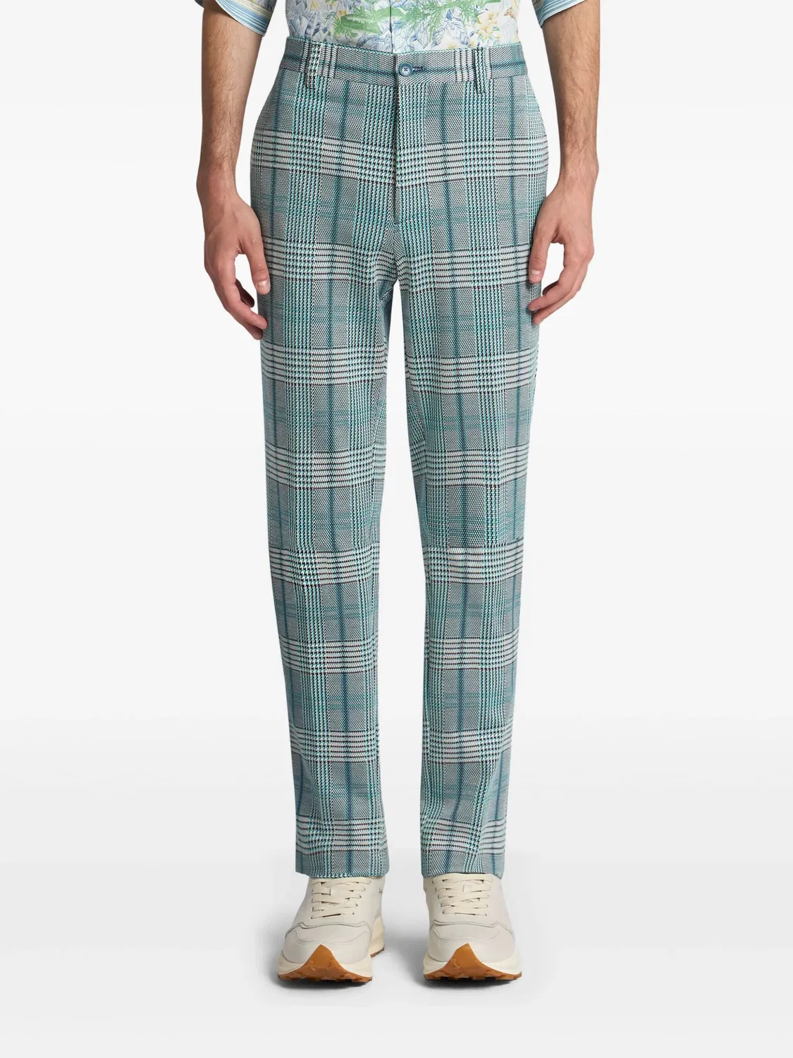 Прямые брюки из вискозы и полиамида ETRO, синий — фото 4