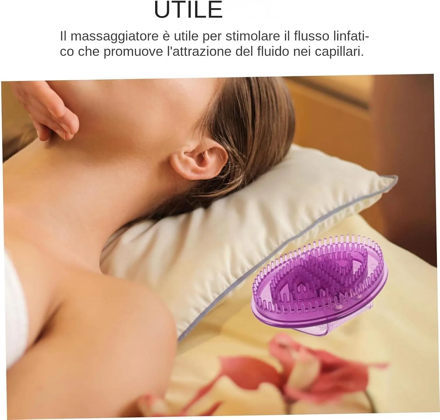 Массажная щетка Meridian Massage, силиконовая, 15 x 10 см Generisch — фото 2