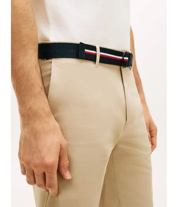 Мужские шорты чинос с ремнем Denton Tommy Hilfiger, бежевый — фото 4