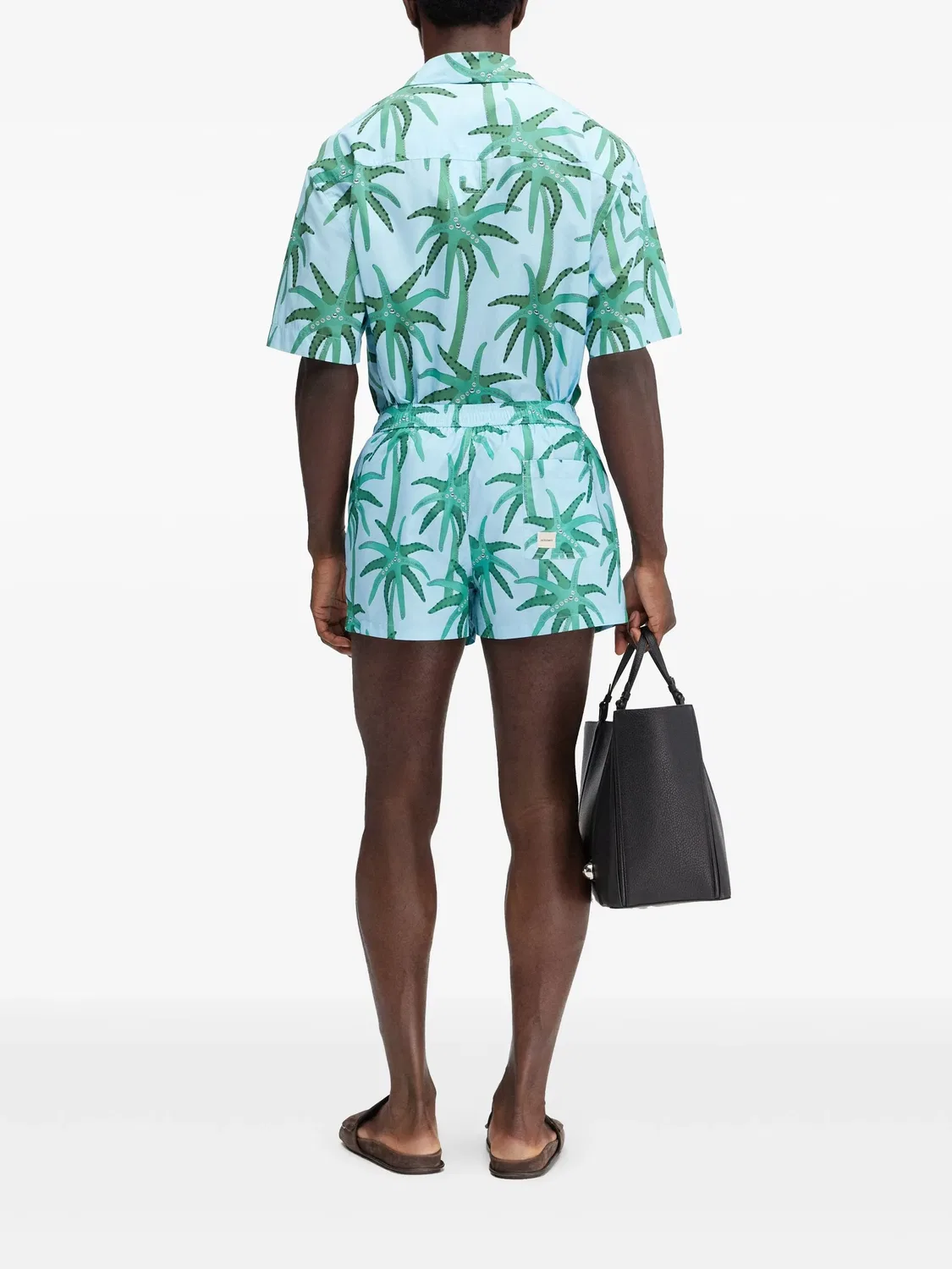 Шорты с цветочным принтом Jacquemus, синий — фото 3