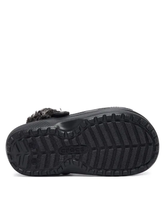 Шлепанцы Classic Fleece Lined Clog K Crocs, черный — фото 4