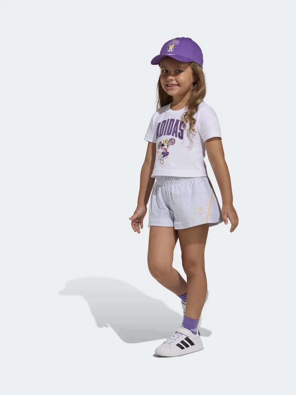 Комплект футболка и шорты Disney Minnie Mouse adidas, белый — фото 3