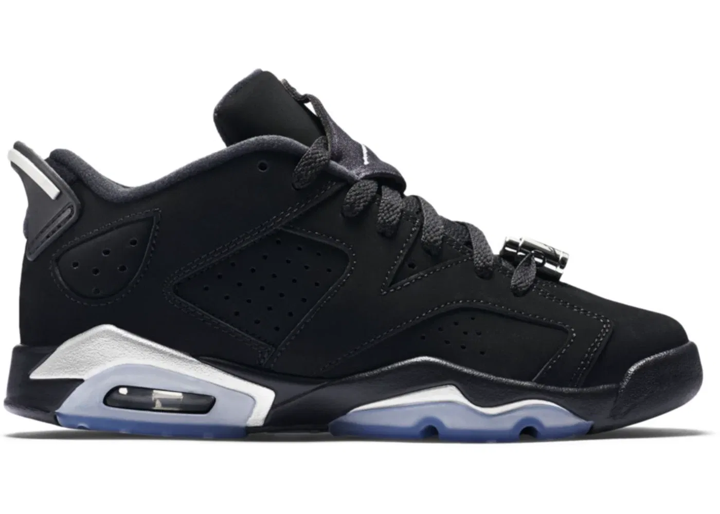 Детские кроссовки Lifestyle с моделью Jordan 6 Retro Jordan, Black/Metallic Silver-White