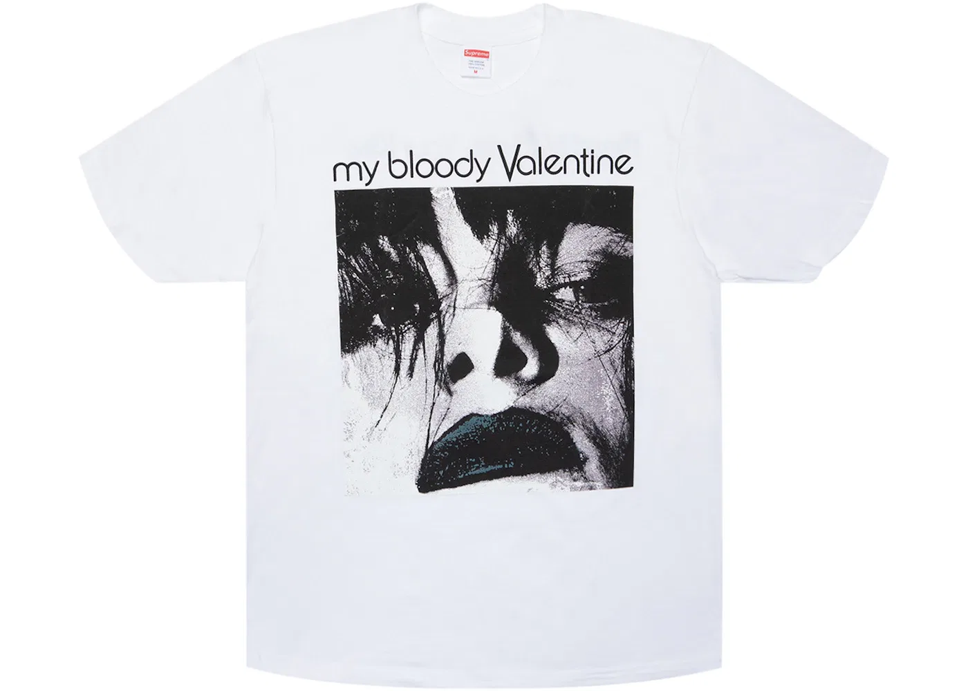 Мужская футболка с принтом Supreme My Bloody Valentine Feed Me With Your Kiss Tee, White