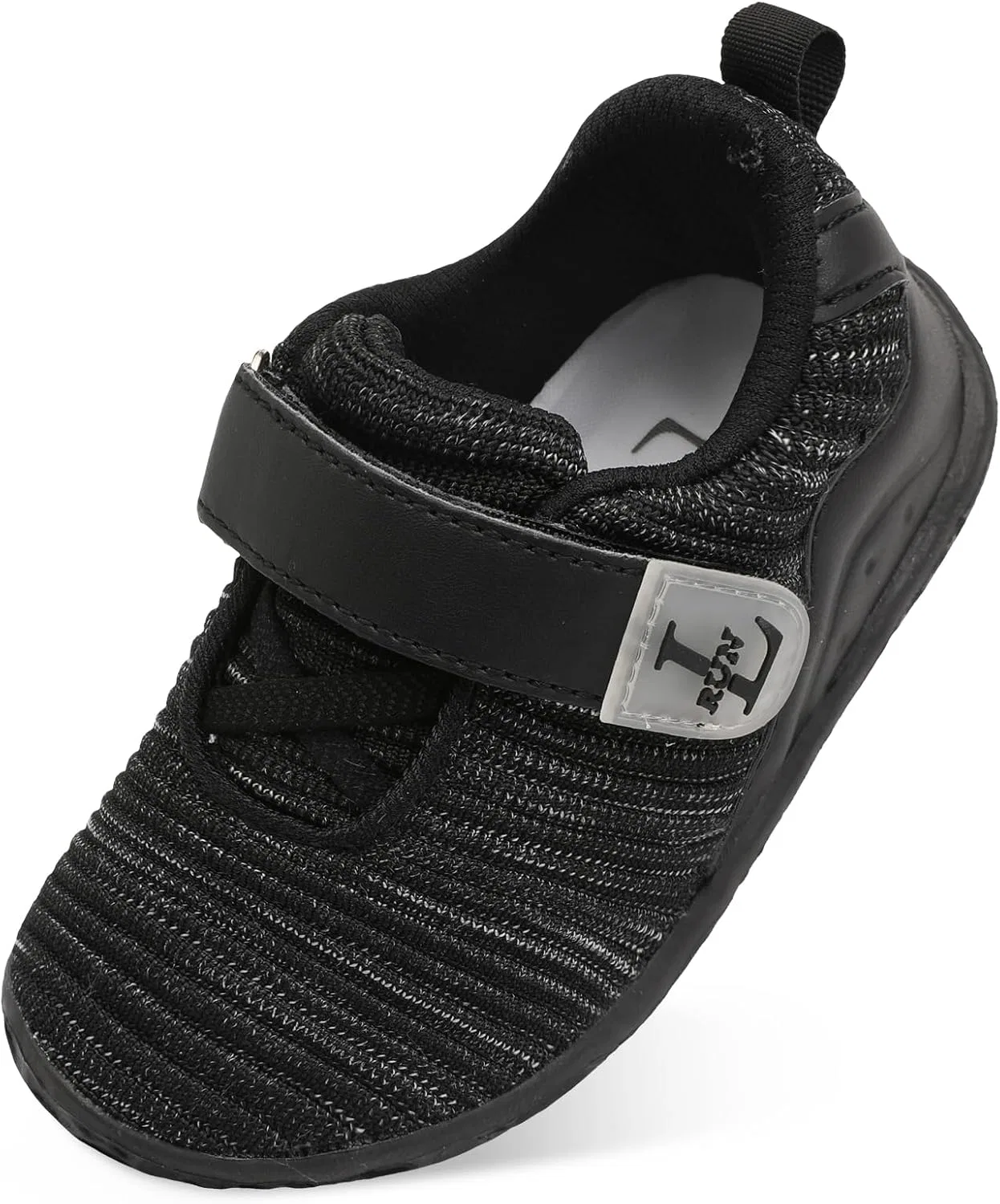 Детские кроссовки для мальчиков и девочек с широким носком L-RUN, Black Mix
