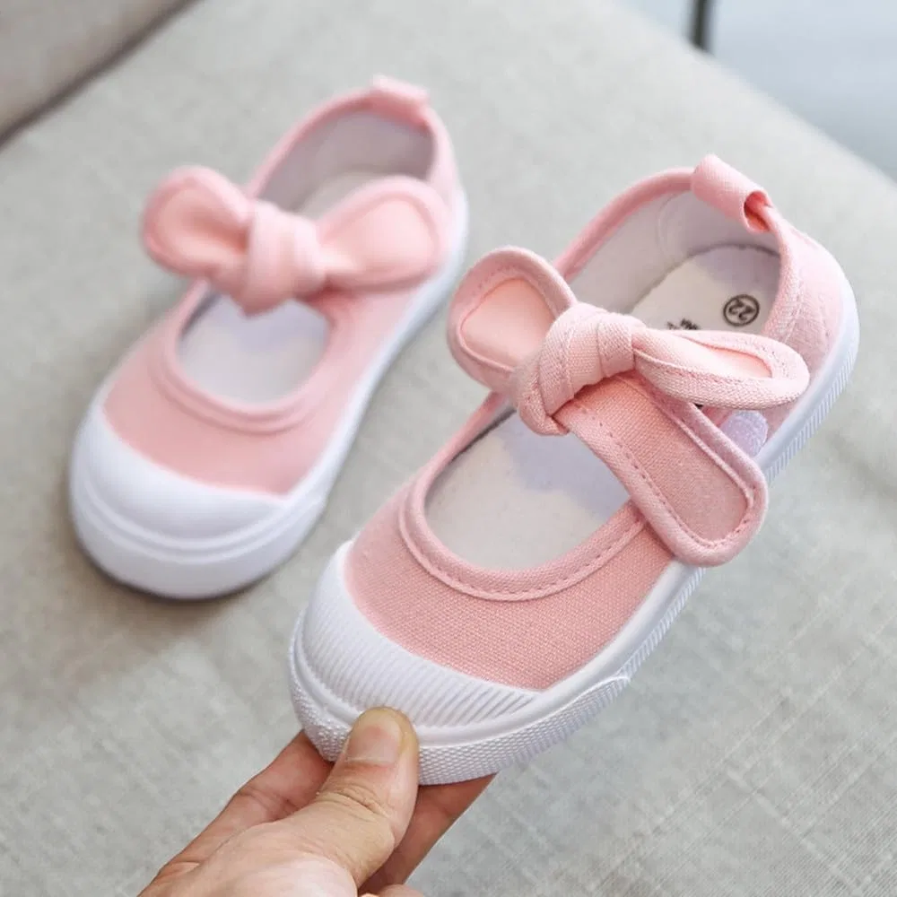 Детские кеды для девочек с бантом Mary Jane TangDao, Pink — фото 2