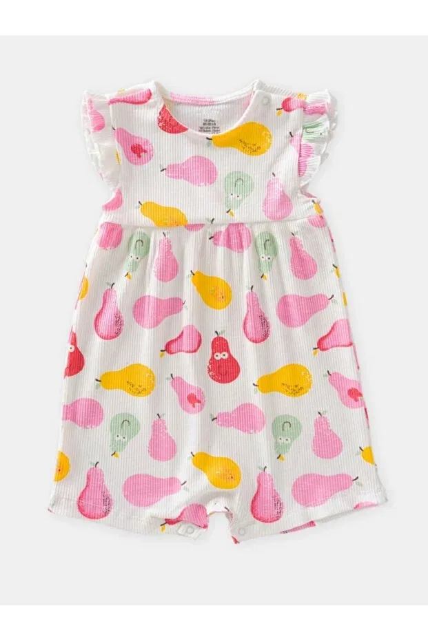 Детское боди-комбинезон для девочек с принтом Put-On-Out Fuar Baby, Pear Patterned