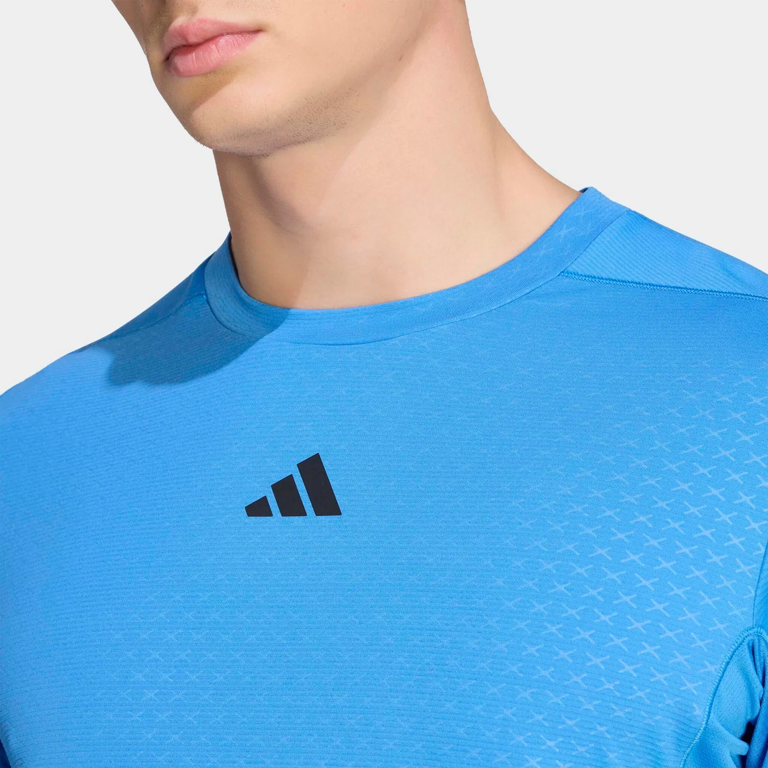 Мужская футболка с тремя полосками Adidas Performance, Ray Blue — фото 3