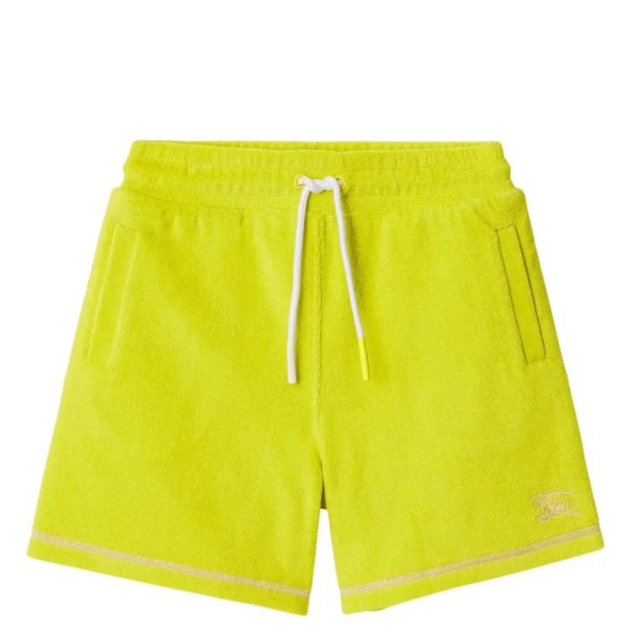 Шорты хлопковые с принтом Kids Nixon EKD Drawstring Burberry, Vivid Lime