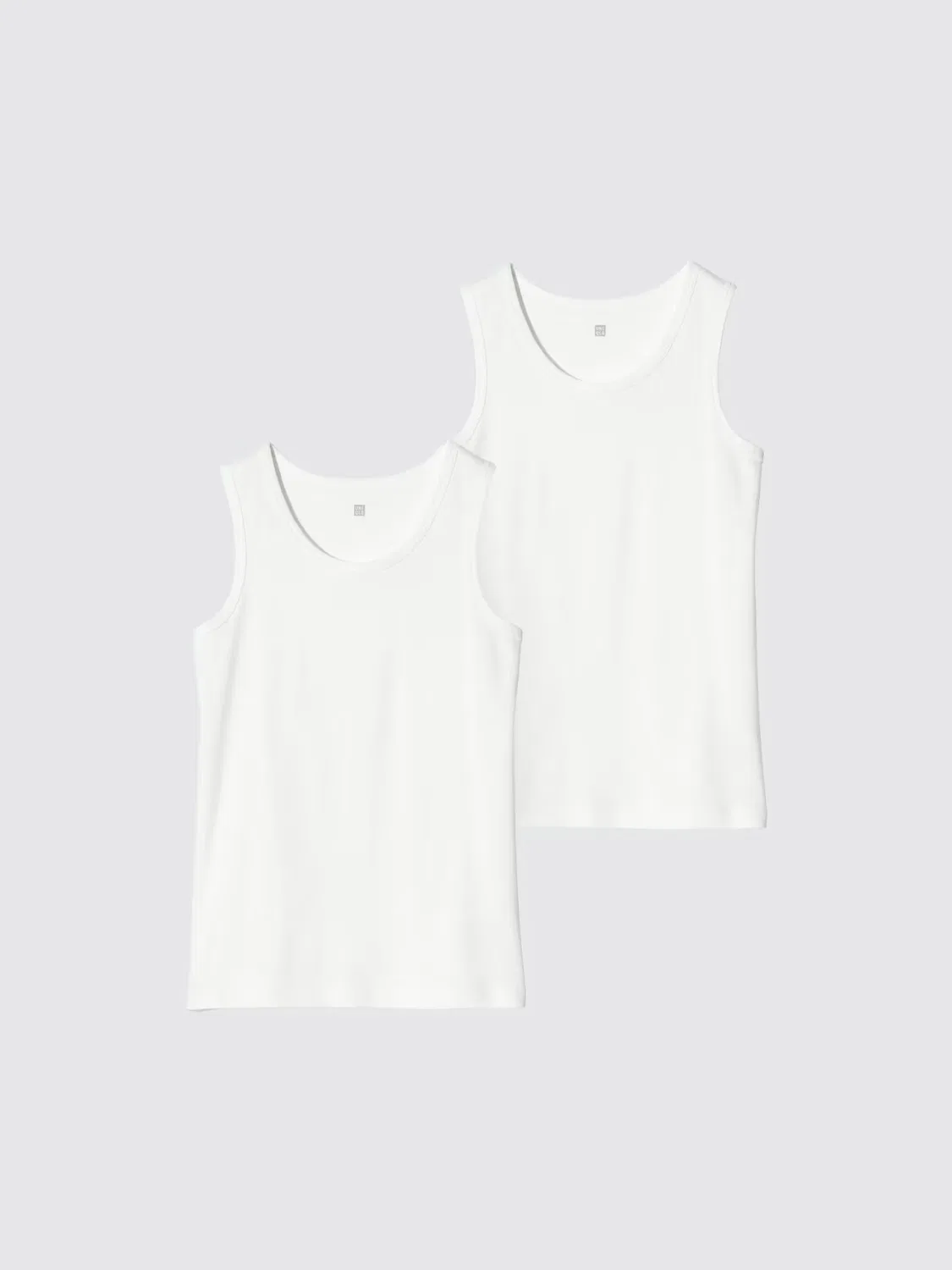 Майки-топы Uniqlo, хлопковые, набор из двух штук, белый
