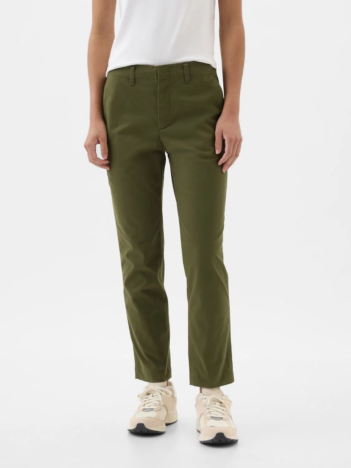 Чиносы Slim Fit Downtown Gap, зеленые — фото 2