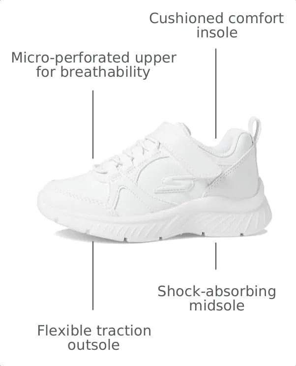Детские кроссовки для девочек Microspec School Sweets Skechers, White — фото 3