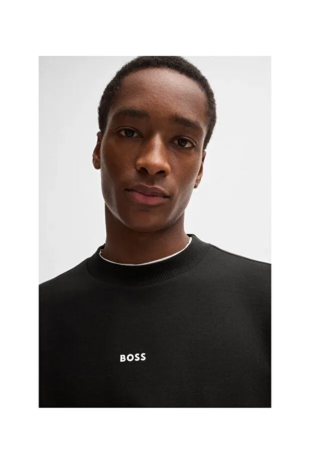 Мужские свитшот с принтом Boss, Black — фото 4