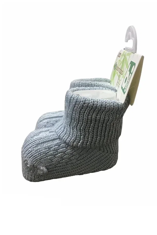 Детские носки для девочек с жаккардовым узором Bamboo jacquard baby girl soft socks Bibaby, Blue — фото 3