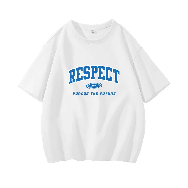 Детская футболка с круглым вырезом White/H Blue White English WARRIOR
