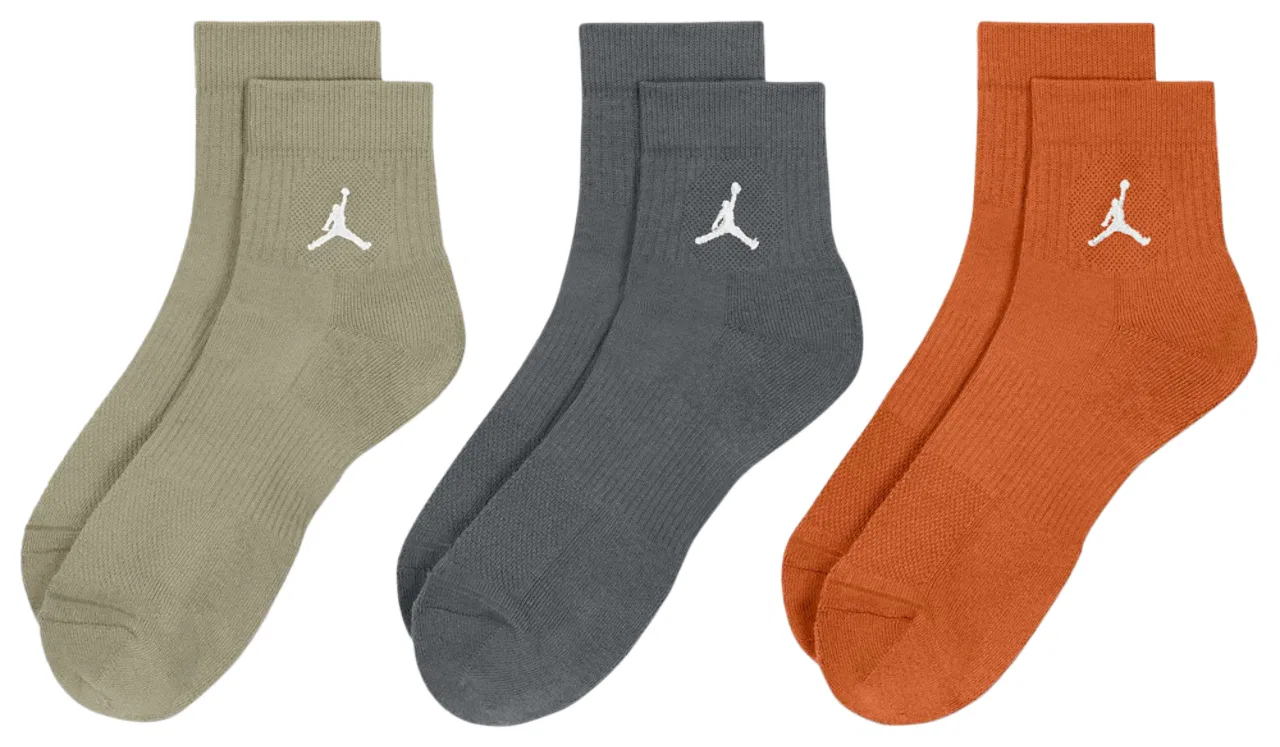 Носки мужские Every Day Cushioned Ankle 3 Pack Jordan, цвет Starfish/Tan — фото 2