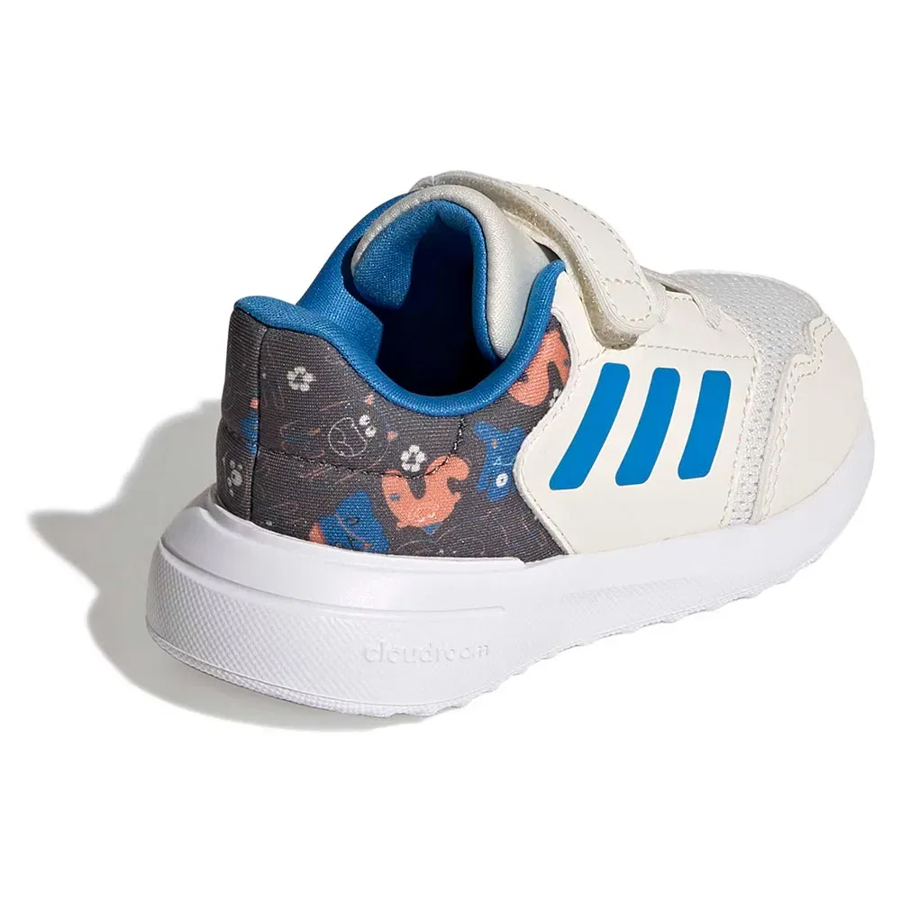 Детские кроссовки для девочек с липучками Tensaur Run 3.0 Adidas, Beige — фото 4