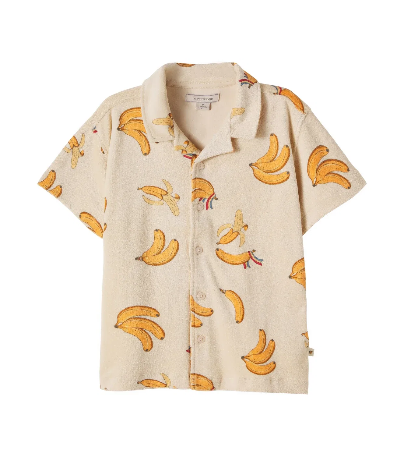 Футболка из махрового хлопка с принтом Go Bananas Konges Sløjd, желтый