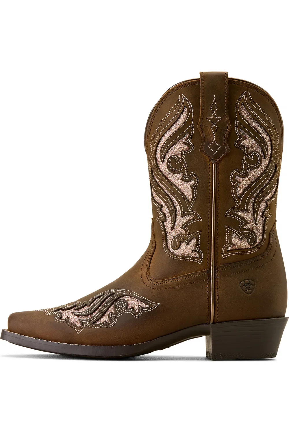 Детские ковбойские сапоги с вырезами и блестками Fashion Bliss D Toe Ariat, Sassy Brown — фото 2