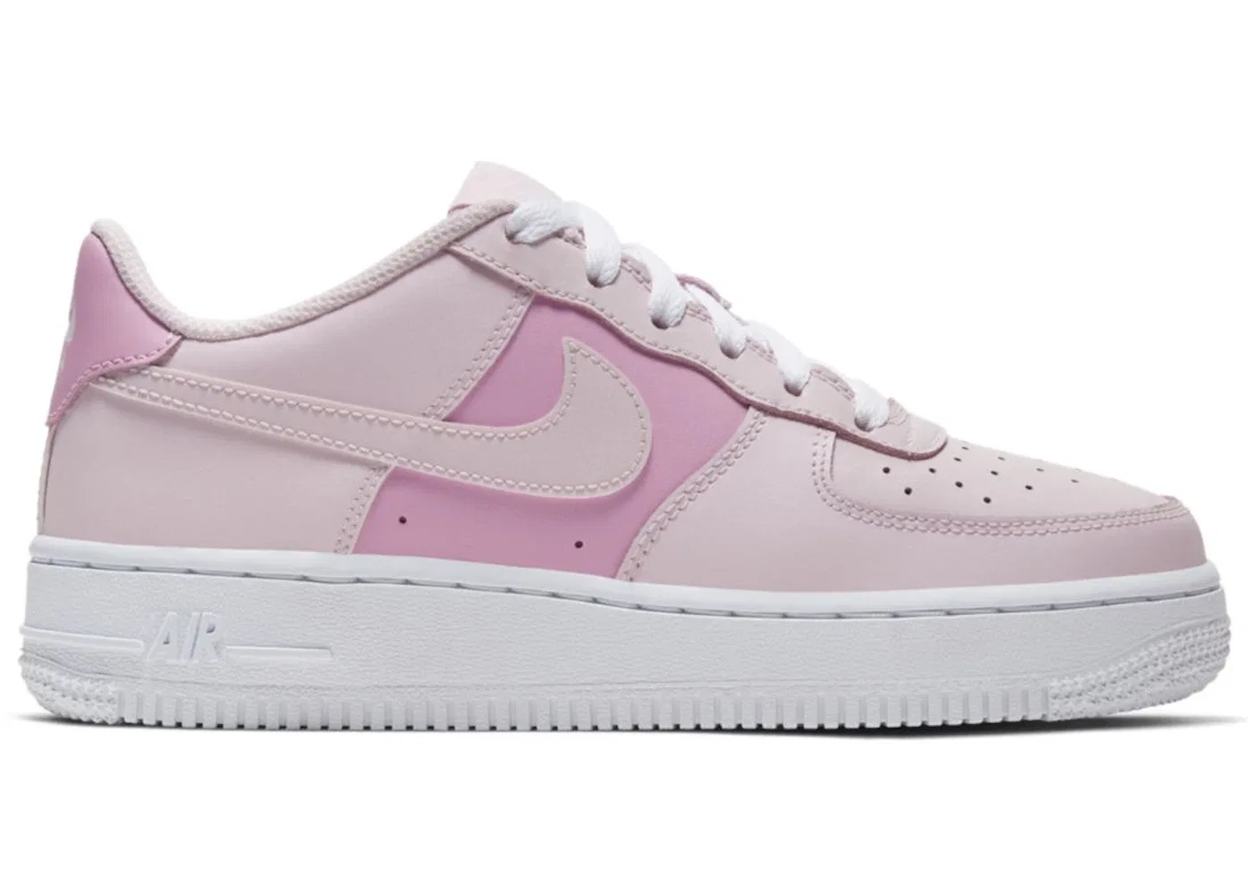 Детские кроссовки Lifestyle с ярким цветом Nike Air Force 1 Nike, Pink Foam/White-Pink Rise-Pink Foam