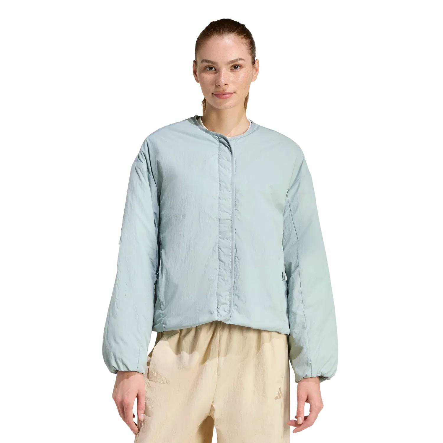 Женская  куртка свободного кроя Adidas, цвет Mint — фото 2
