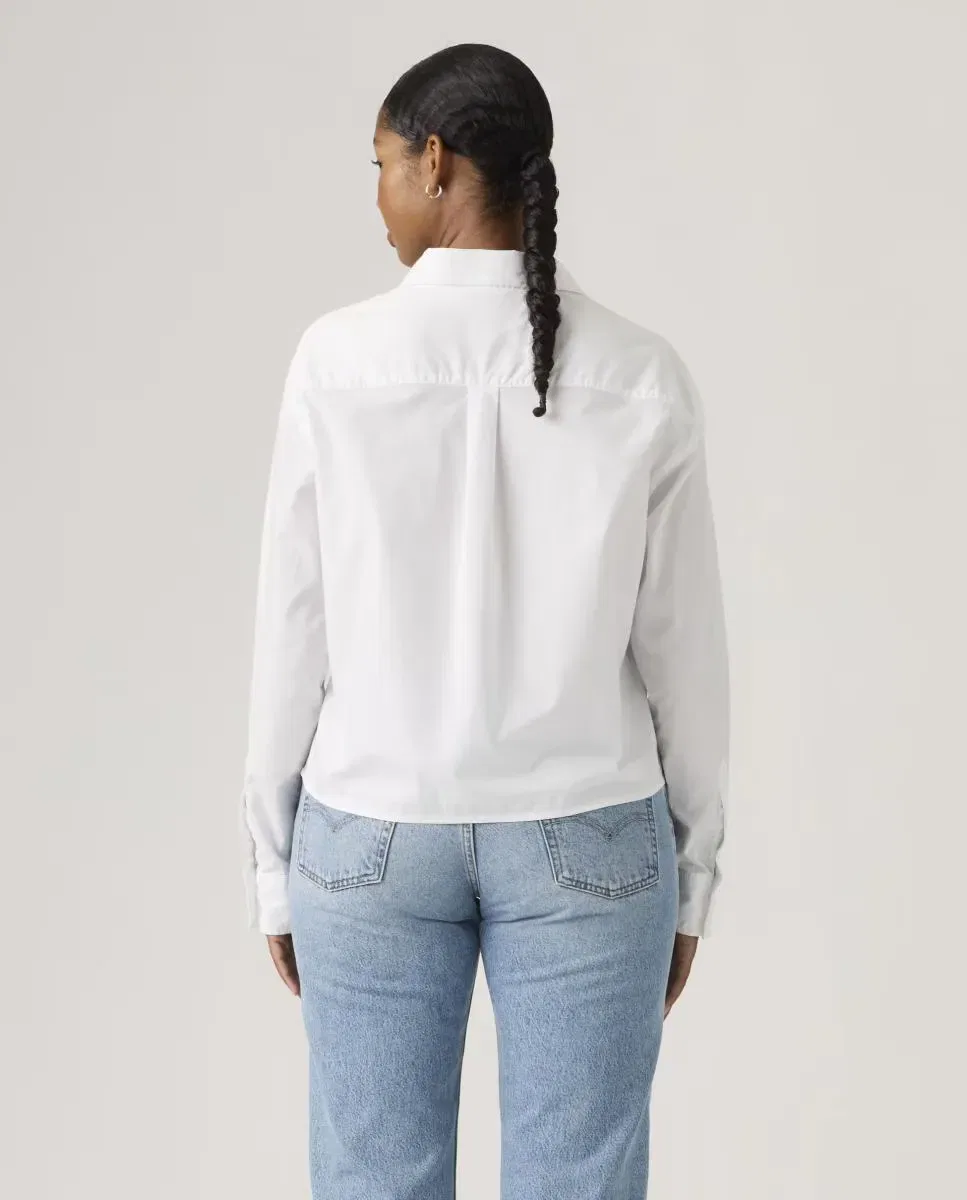 Женская укороченная рубашка с длинным рукавом Levi's, Blanco — фото 2