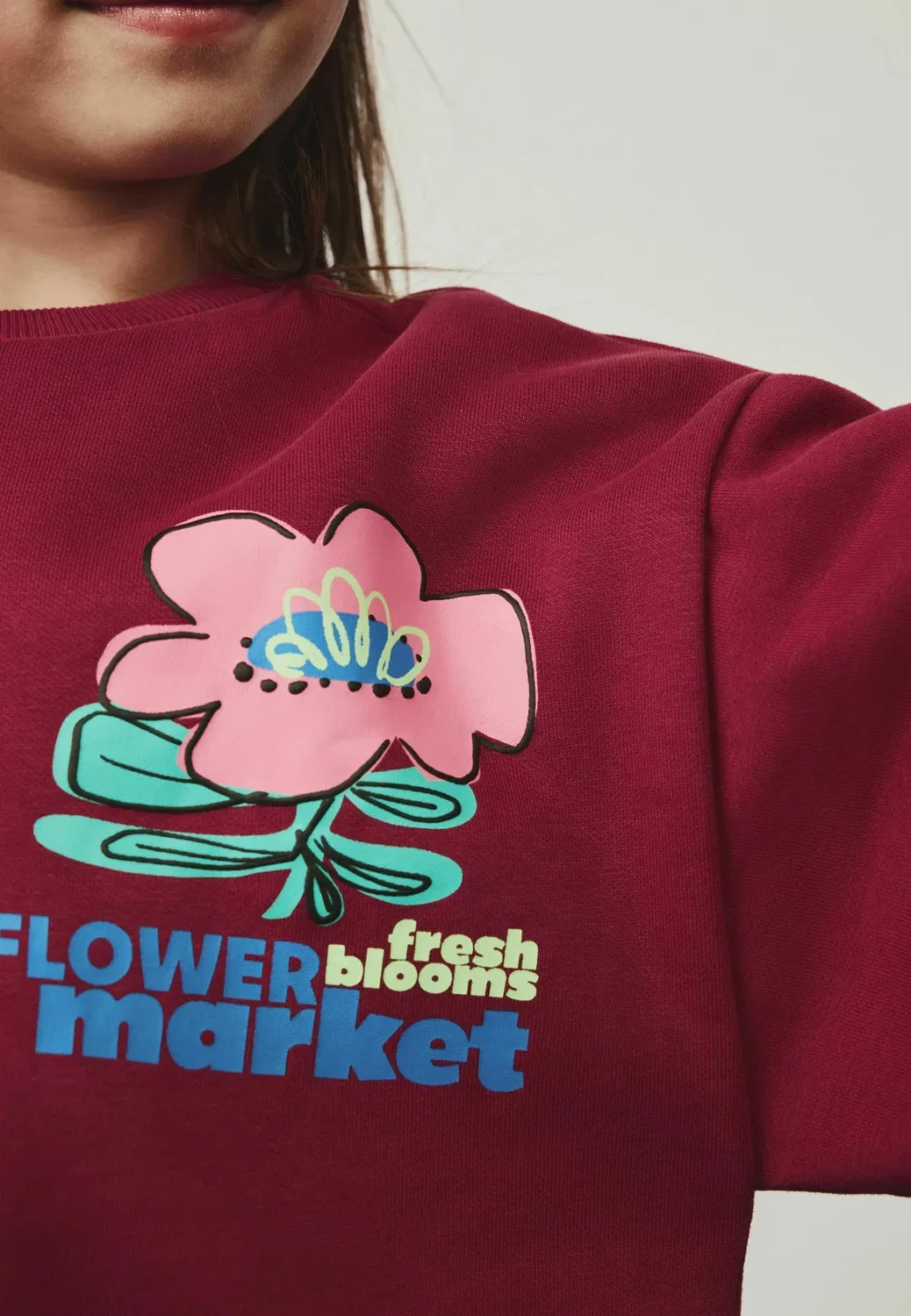 Комплект из толстовки и расклешенных леггинсов - толстовка Next, Berry Pink Flower — фото 4
