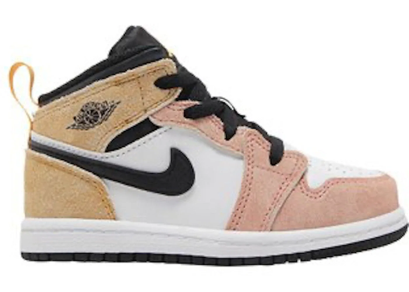 Детские кроссовки Lifestyle с высоким берцем Jordan 1 Mid SE Jordan, Magic Ember/White/Black/Sundial