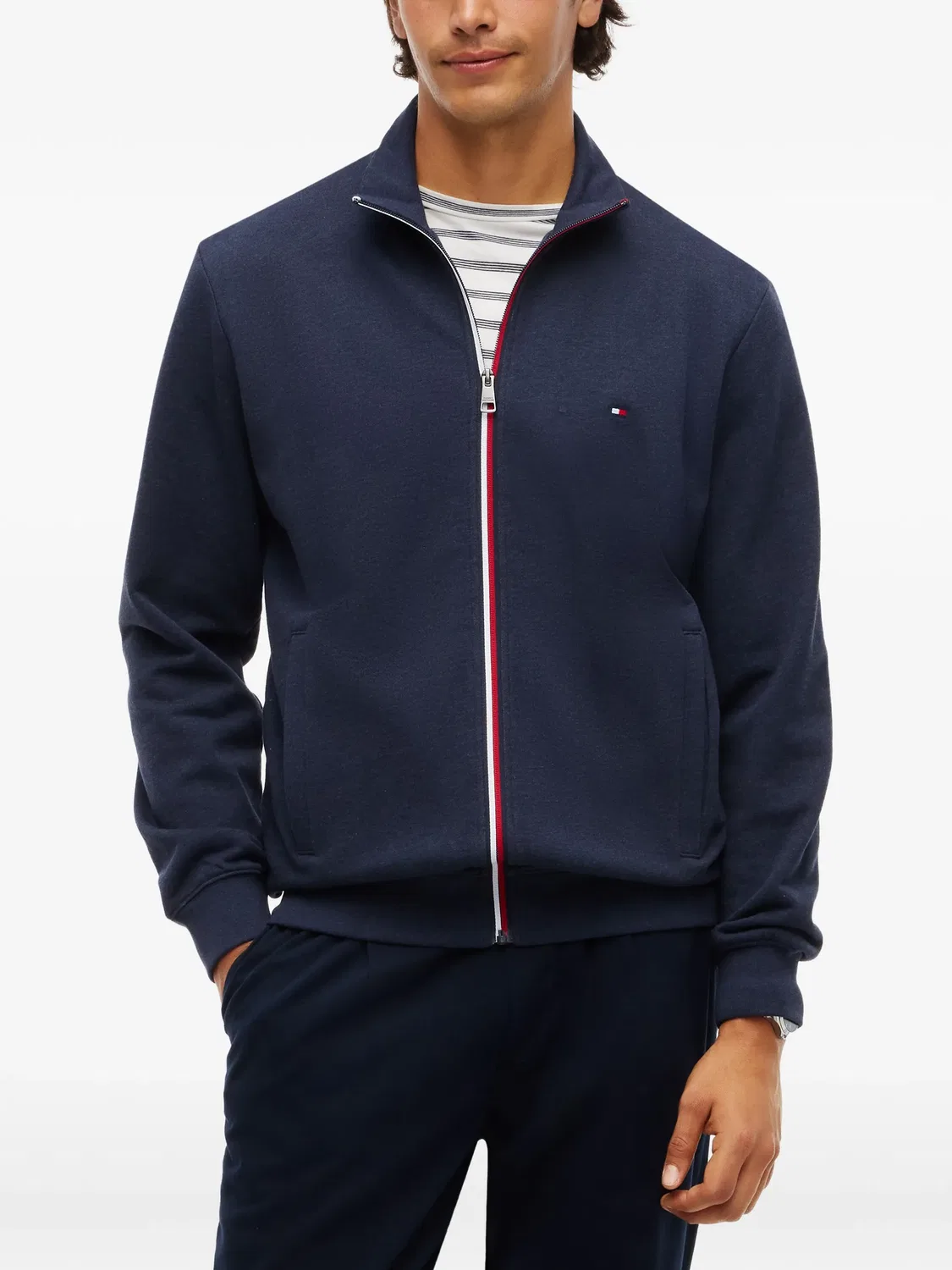 Куртка-трек на молнии синяя Tommy Hilfiger, синий — фото 2