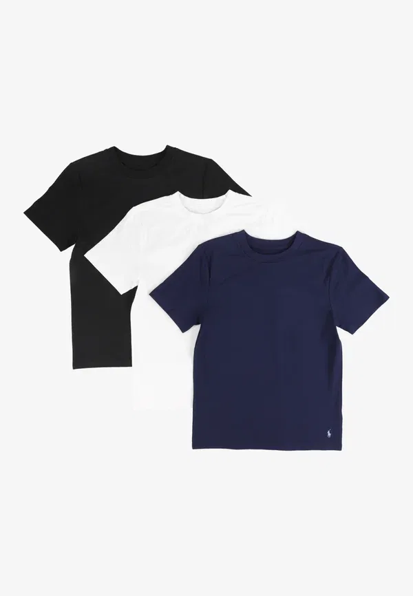 Футболки комплект 3 шт, хлопок с эластаном, Crew 3 pack, Polo Ralph Lauren, черный
