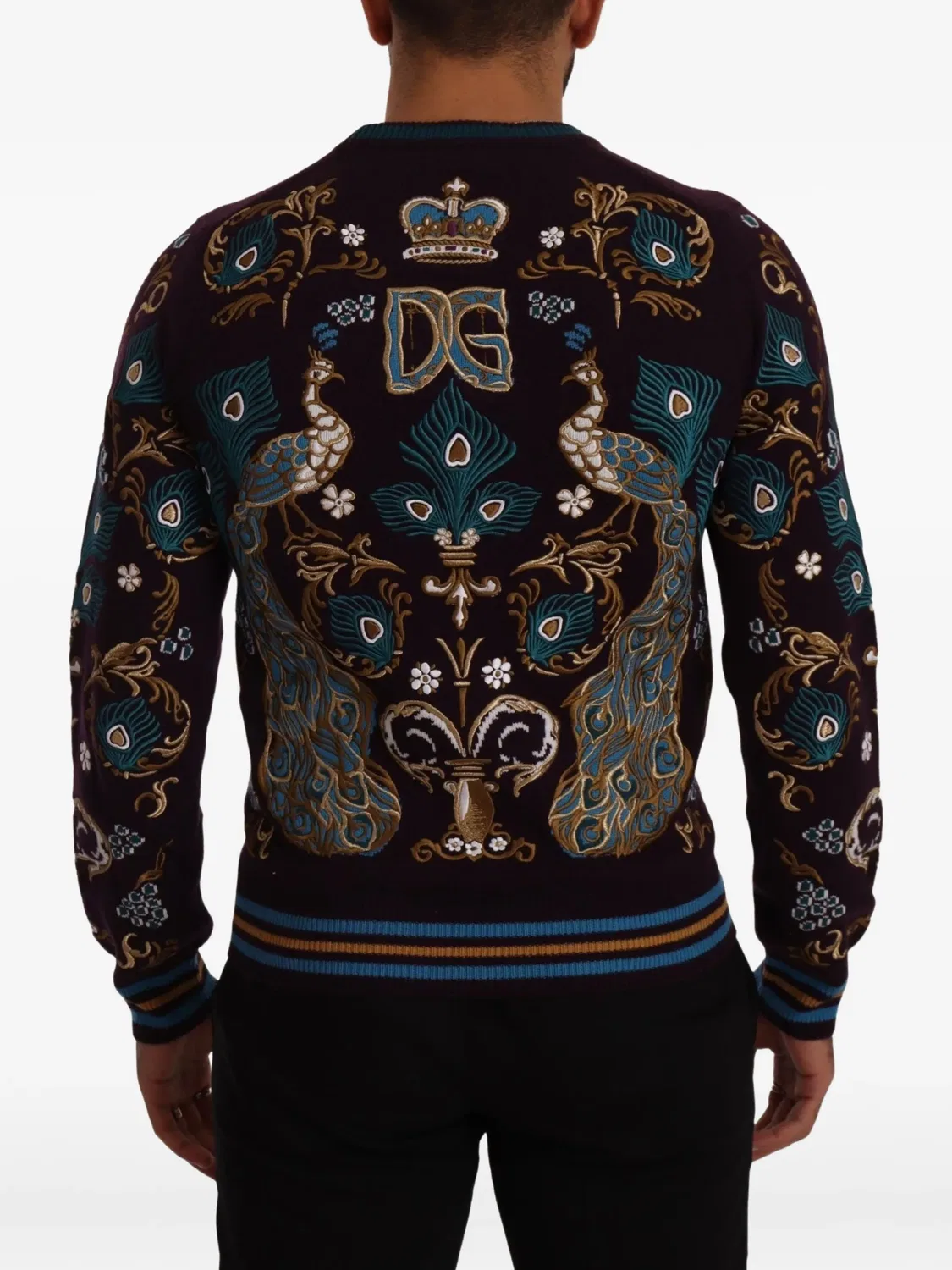Джемпер DG Crown из кашемира Dolce & Gabbana, фиолетовый — фото 4