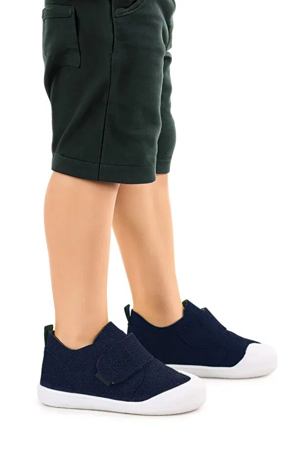 Детские повседневные туфли для мальчиков с липучкой Rosie First Step Kiko Kids, Navy Blue — фото 4