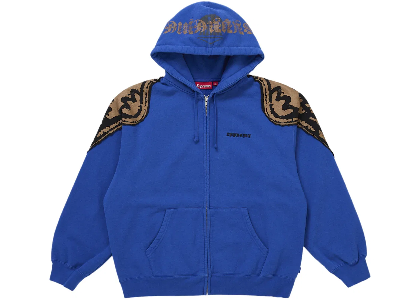 Мужская худи на молнии с принтом Supreme Wings Zip Up Hooded Sweatshirt (FW25) Supreme, Royal