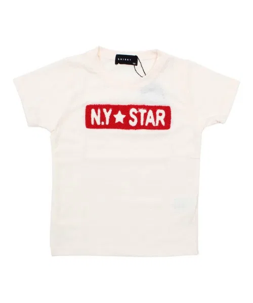 Детская футболка с сагара-вышивкой Sagara Logo SHISKY, Off White