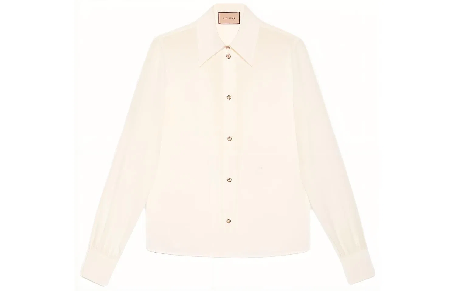 Женская рубашка с логотипом GUCCI, Ivory White