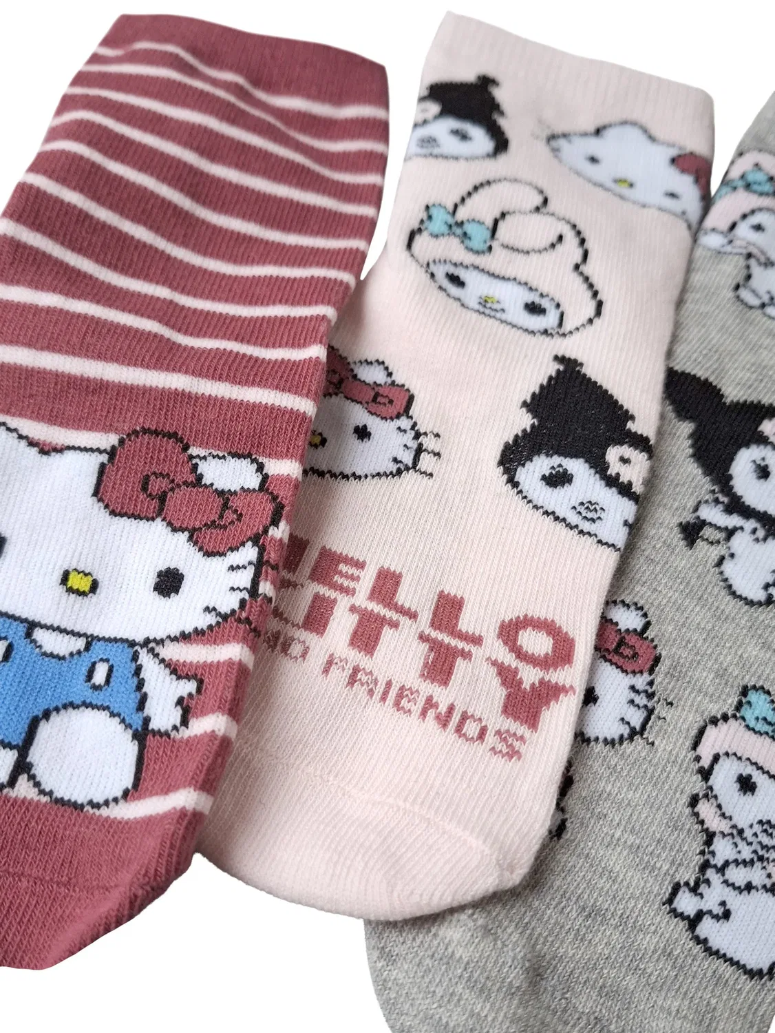 Носки Hello Kitty Kuromi My Melody, серый — фото 3