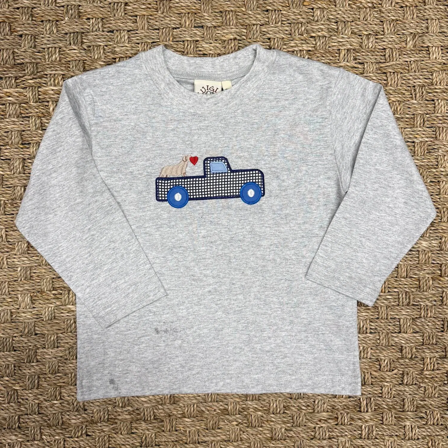 Детская футболка с длинным рукавом с аппликацией Luigi Kids, Heather Grey