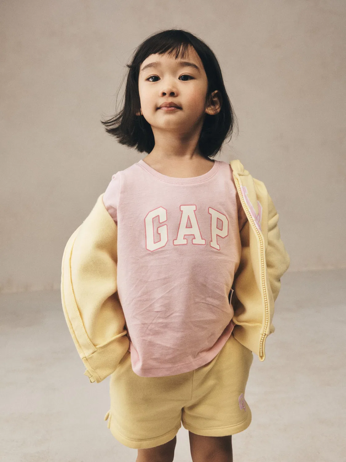 Футболка Gap Pink Logo Short Sleeve, розовая