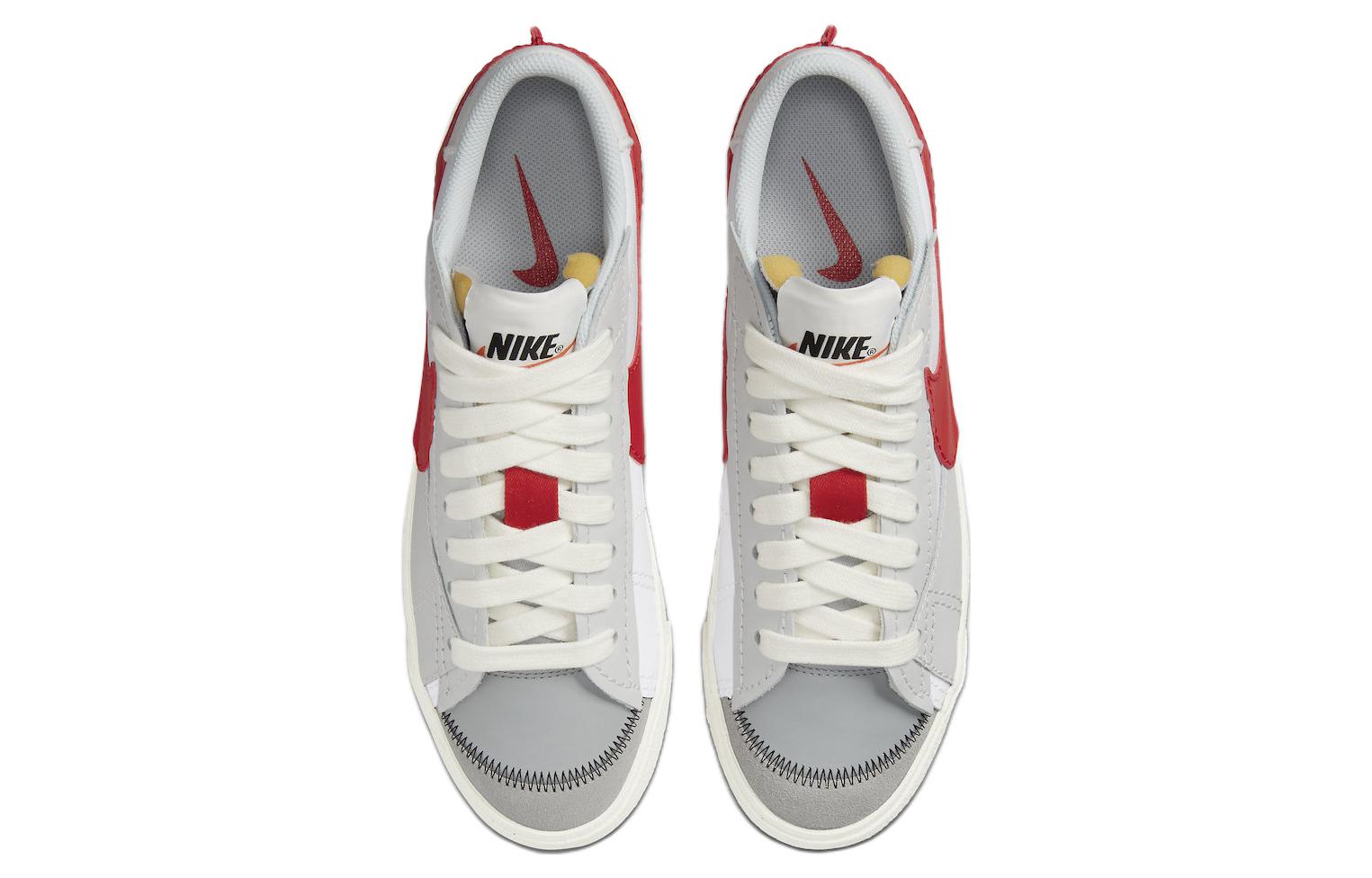 Кроссовки Nike Blazer Low '77 Jumbo, белый/серый/красный — фото 4