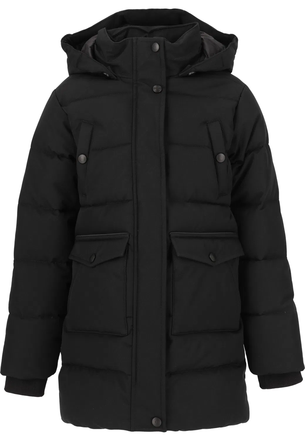 Детская утепленная парка Becky Puffer Parka Zigzag, Черный
