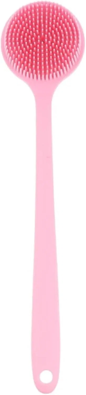 Щетка для спины, силикон, WLIHDB, 2 шт, 37x8x3.5 см, Pink