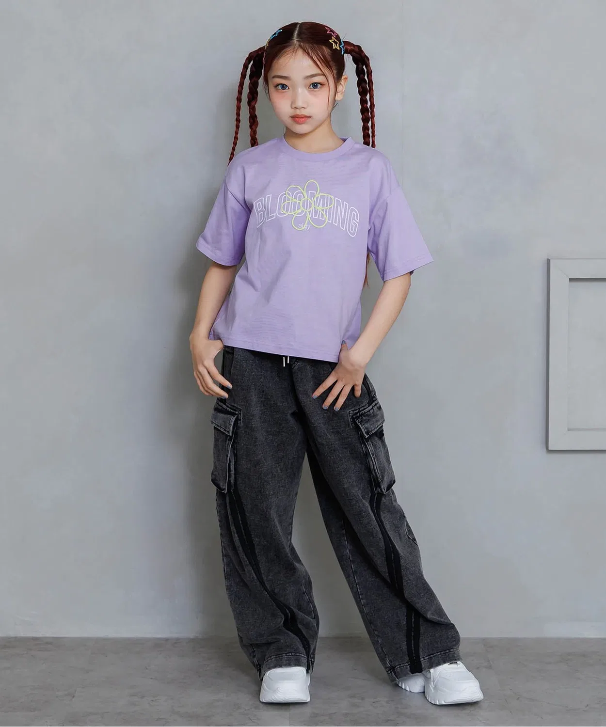 Детская футболка с принтом Assorted Color Vari Sleeve T-Shirt algy, Sax Blue — фото 3