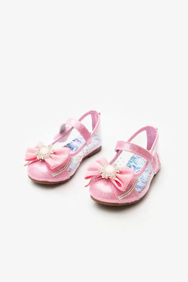 Детские балетки для девочек с бантом Le Mabelle, Pink