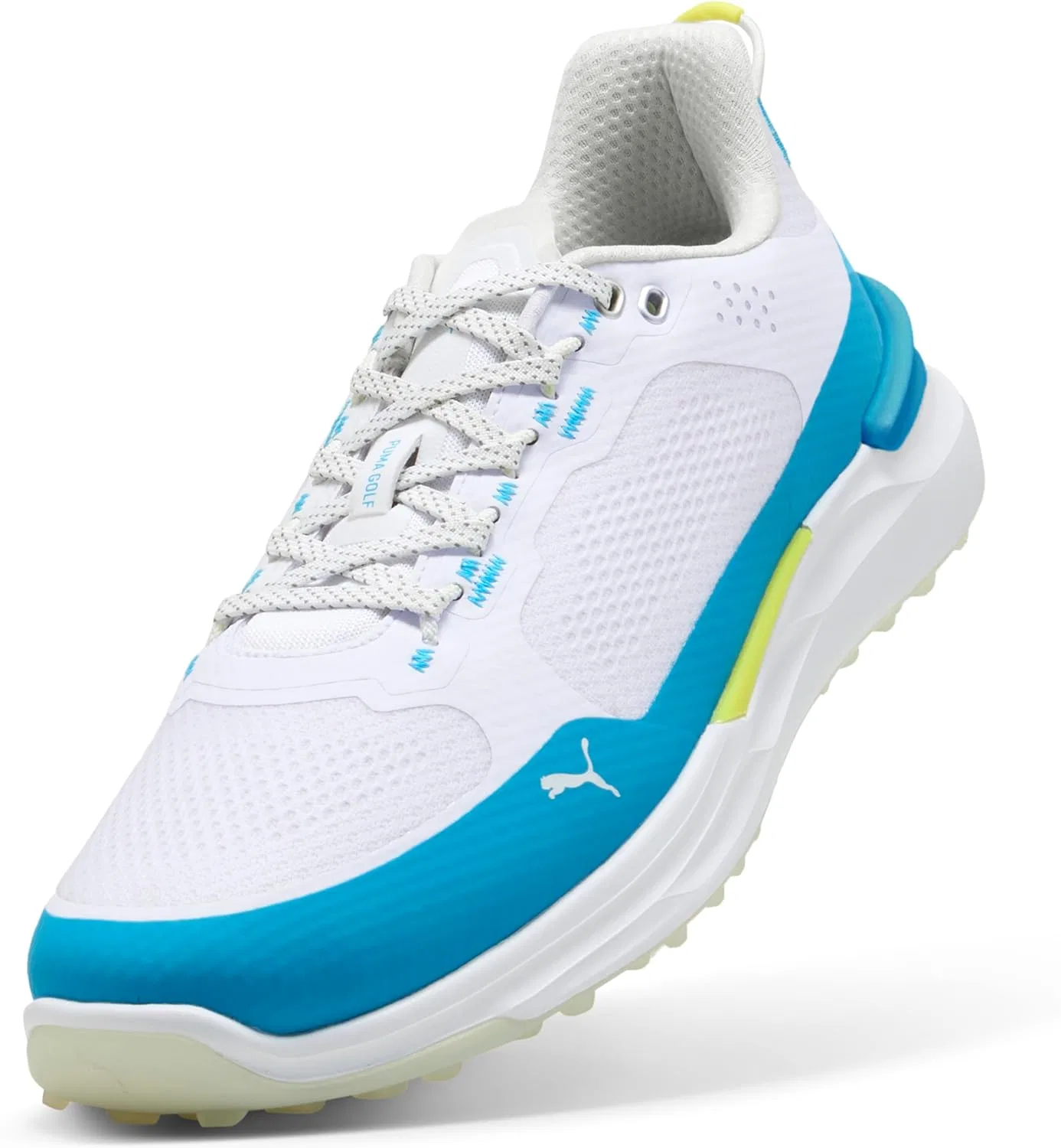 Мужские кроссовки для гольфа PUMA Ignite Elevate X, Puma White Speed Blue Apple Spritz — фото 2