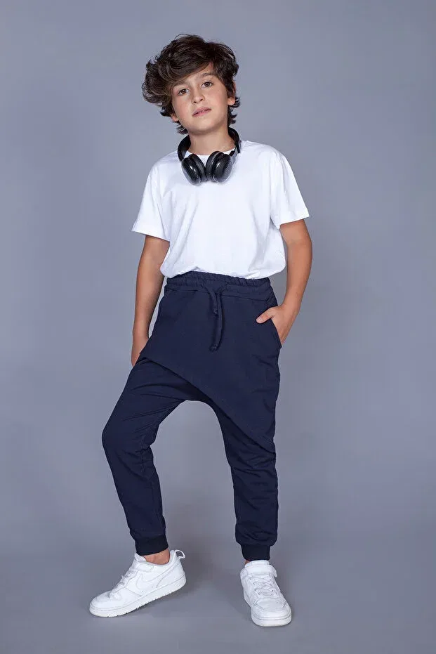 Детские спортивные штаны для мальчиков с карманами Toontoy, Navy Blue
