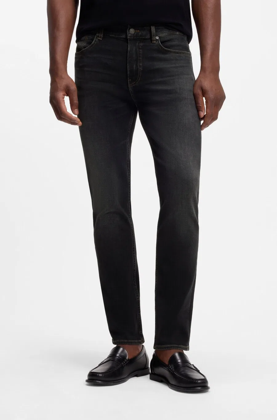 Джинсы BOSS Slim fit черного цвета — фото 2