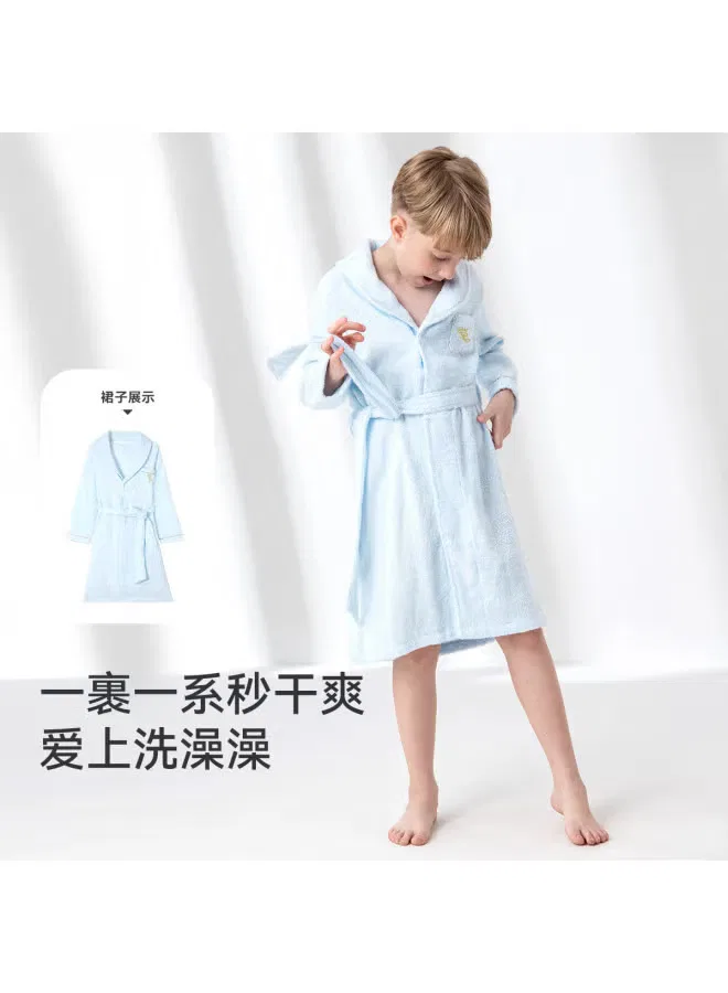 Халат с быстросохнущей тканью, модель Magic Robe, Long Time Companion, голубой — фото 4