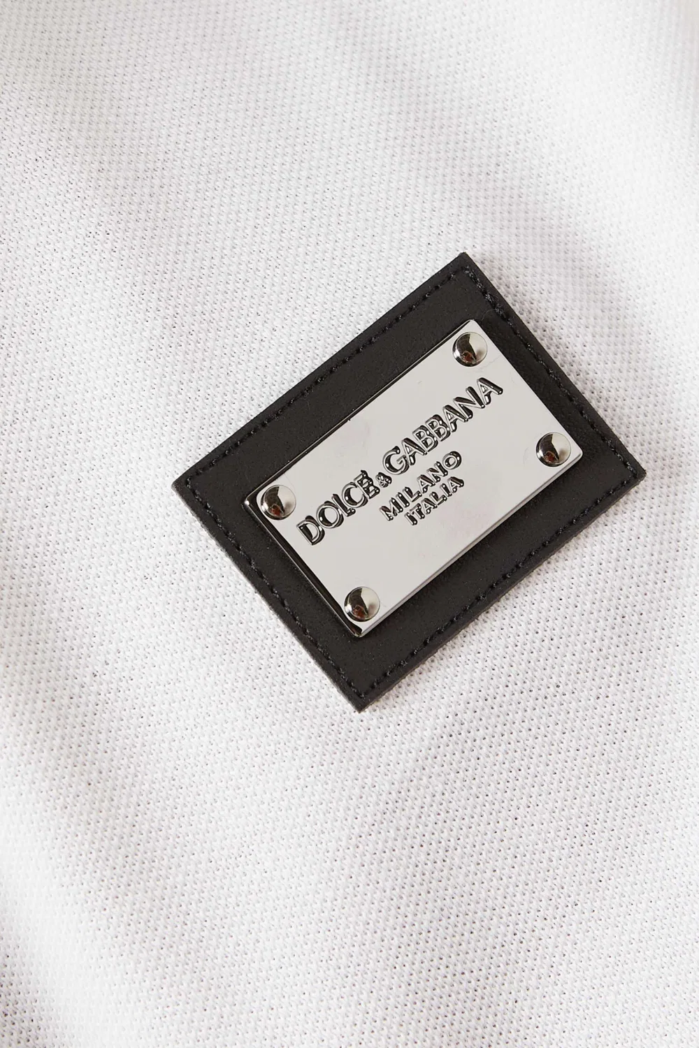 Поло с логотипом Essentials Dolce & Gabbana, белый — фото 4